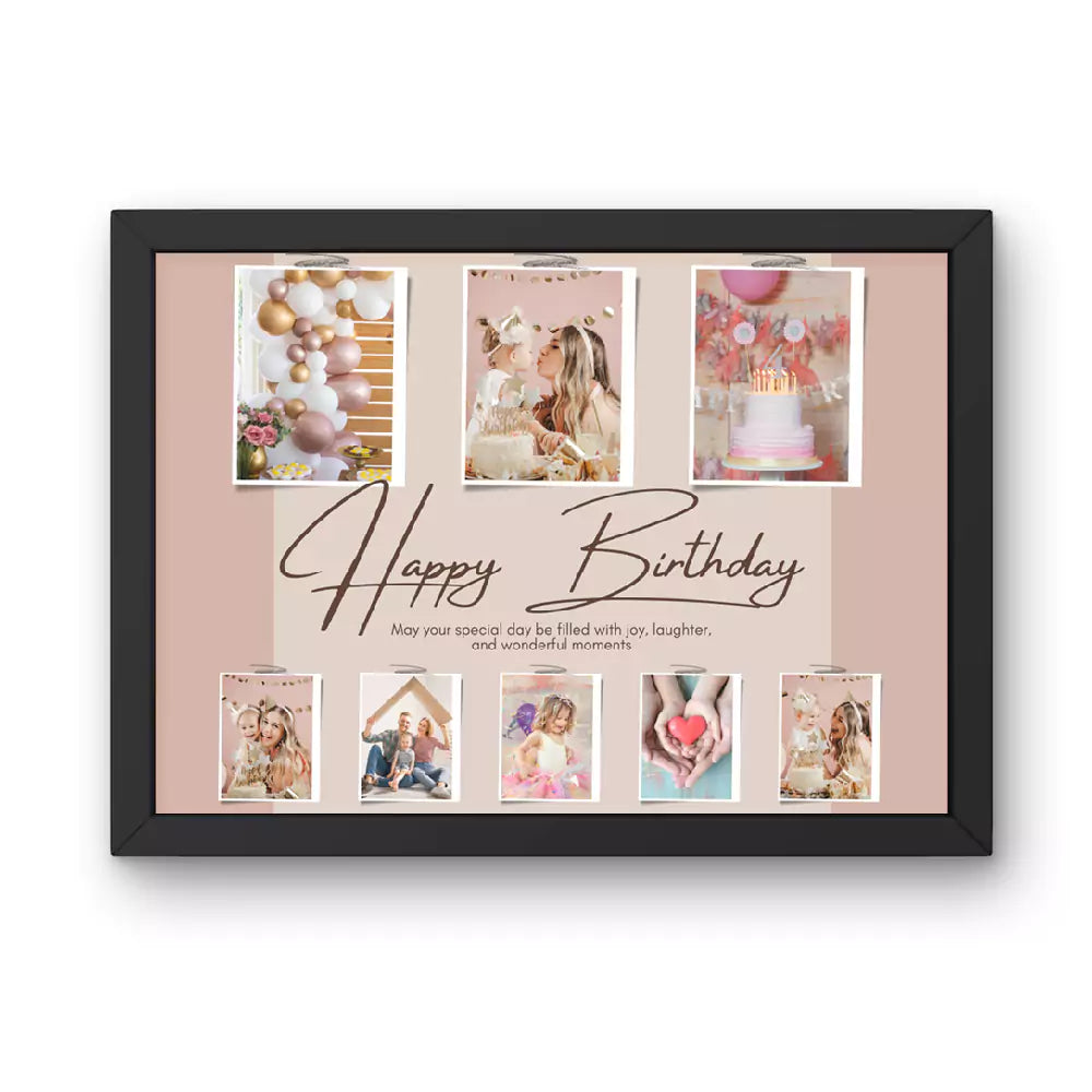 Happy Birthday Customised Photo Frames | Add Eight Images
