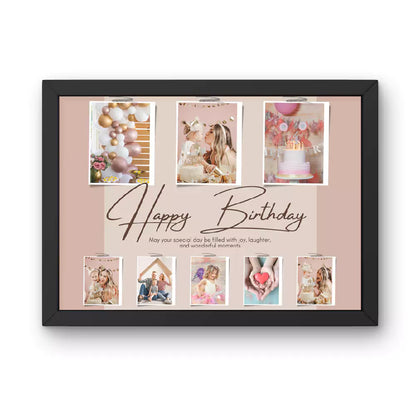 Happy Birthday Customised Photo Frames | Add Eight Images