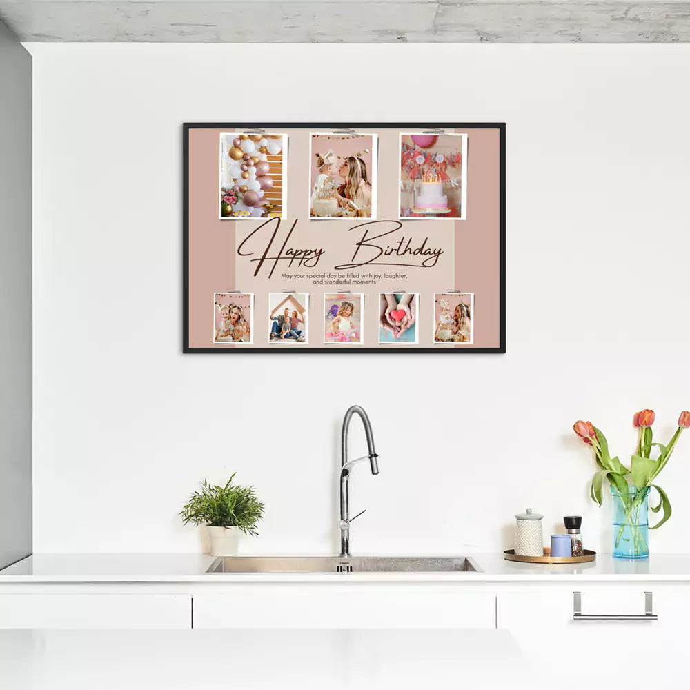 Happy Birthday Customised Photo Frames | Add Eight Images