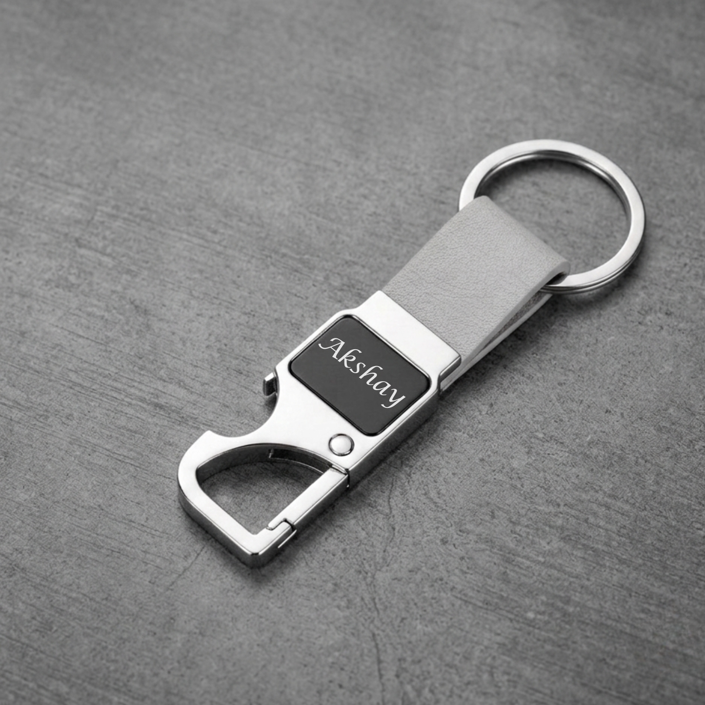 Customized multipurpose Metal Hook Keychain with Opener