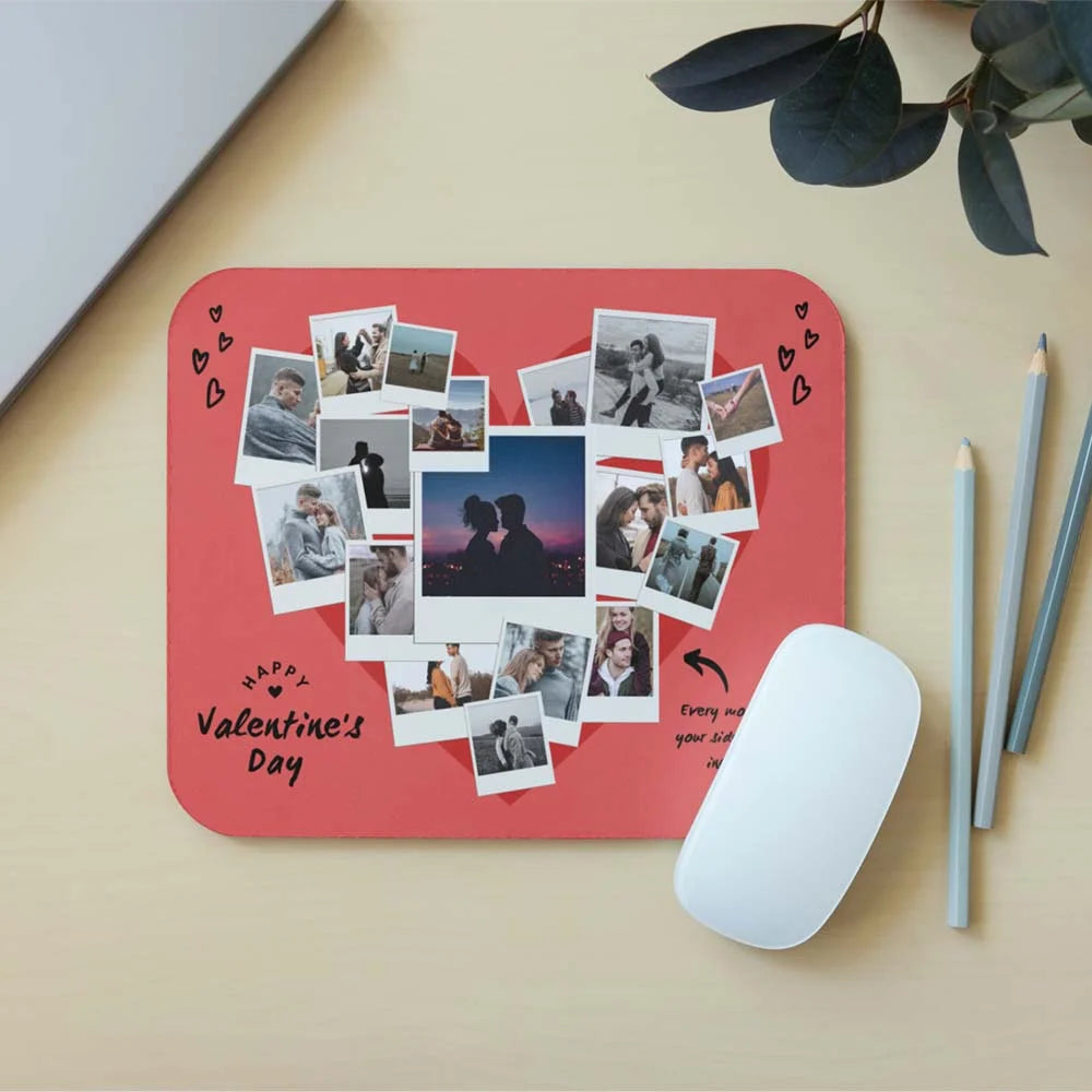 Heartfelt Collage Mouse Pad - Add Your Own Images