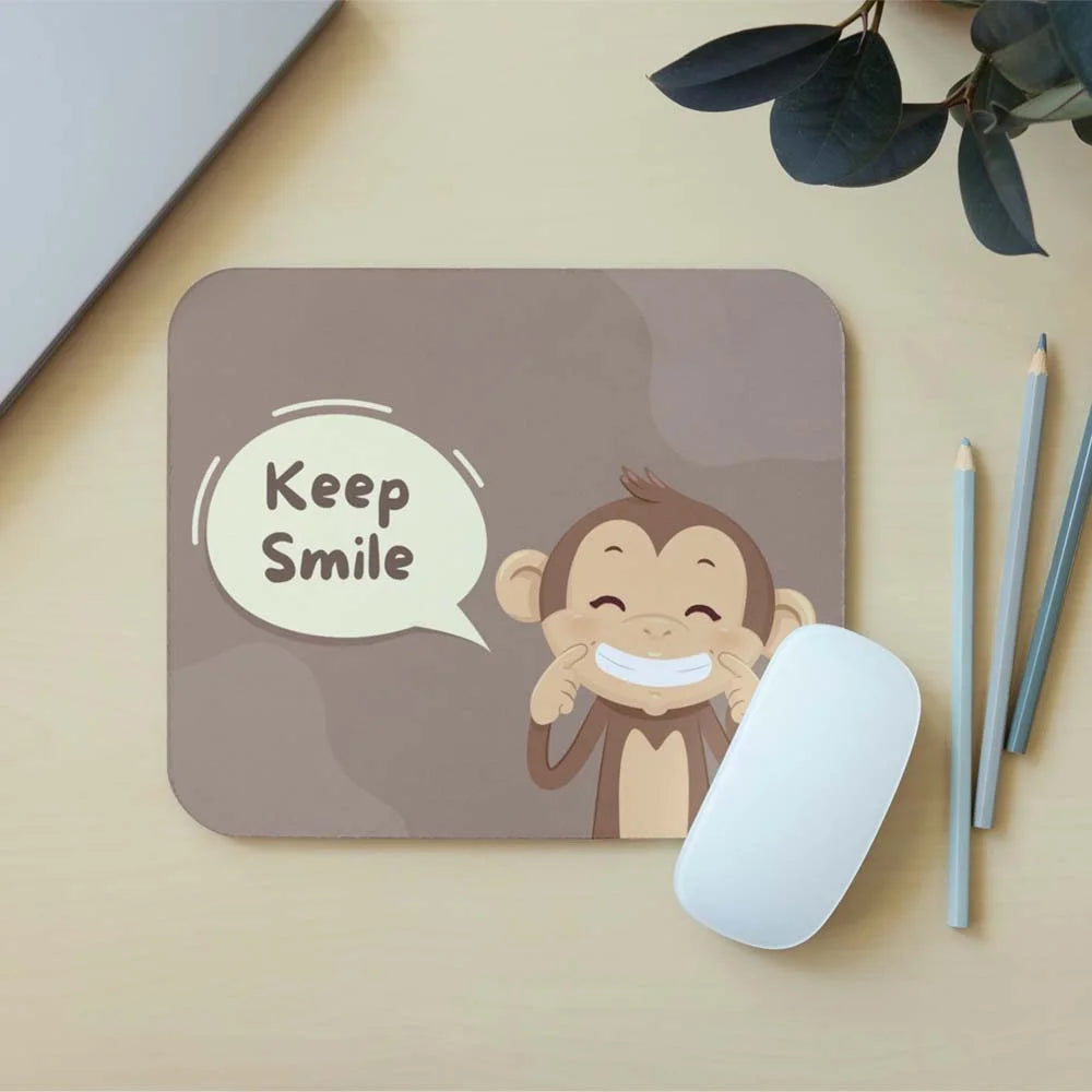 Smiling Monkey Mouse Pad