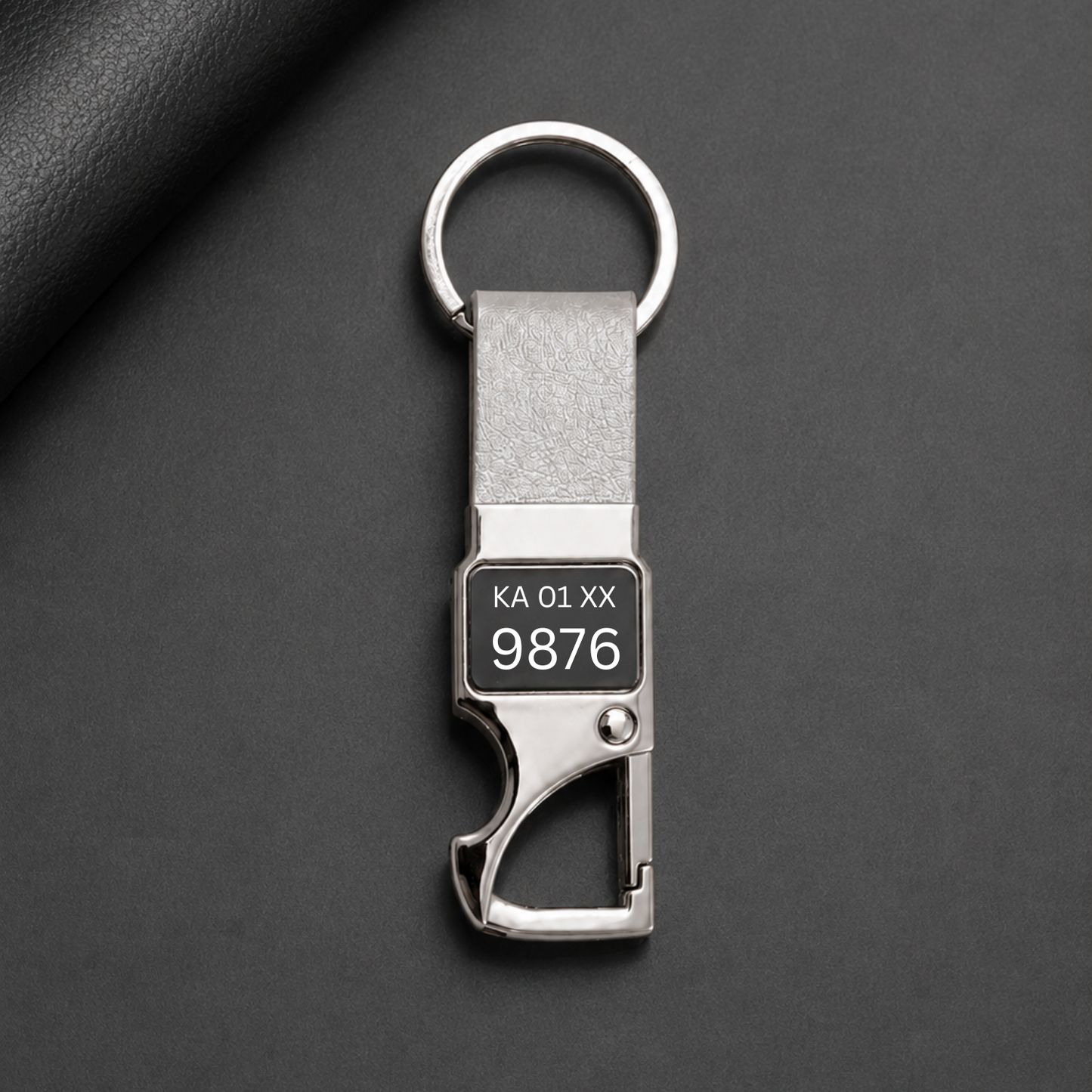 Customized multipurpose Metal Hook Keychain with Opener
