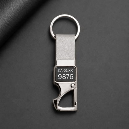 Customized multipurpose Metal Hook Keychain with Opener