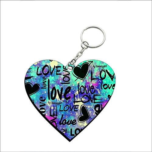 Heart Shape MDF Keychain HS01