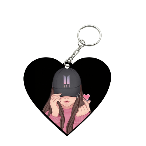 Heart Shape MDF Keychain HS10