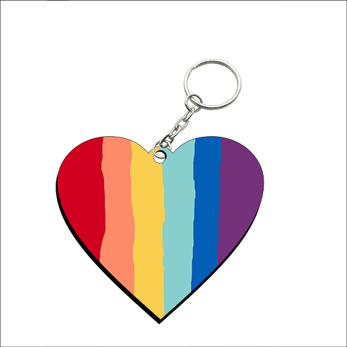 Heart Shape MDF Keychain HS11