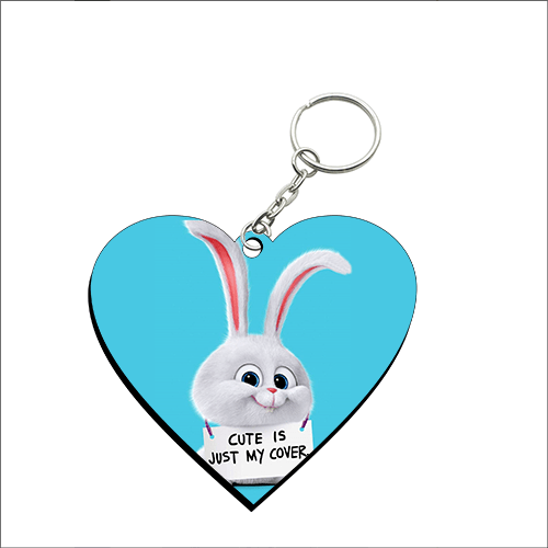 Heart Shape MDF Keychain HS13