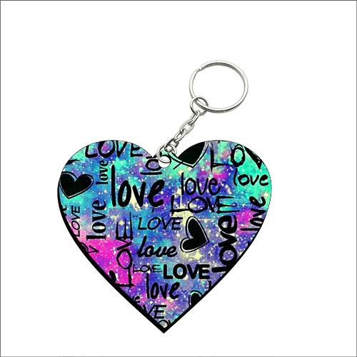 Heart Shape MDF Keychain HS18