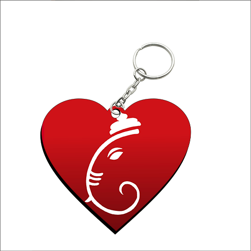 Heart Shape MDF Keychain HS20