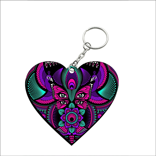 Heart Shape MDF Keychain HS05