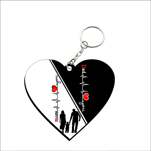 Heart Shape MDF Keychain HS51