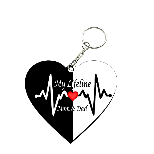 Heart Shape MDF Keychain HS52