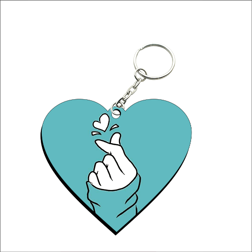 Heart Shape MDF Keychain HS57