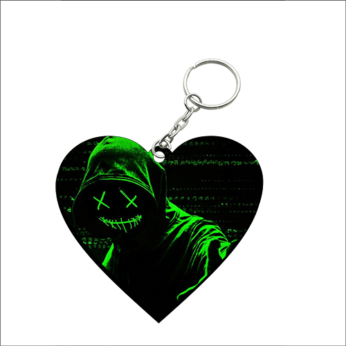 Heart Shape MDF Keychain HS07