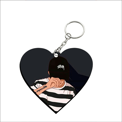 Heart Shape MDF Keychain HS08