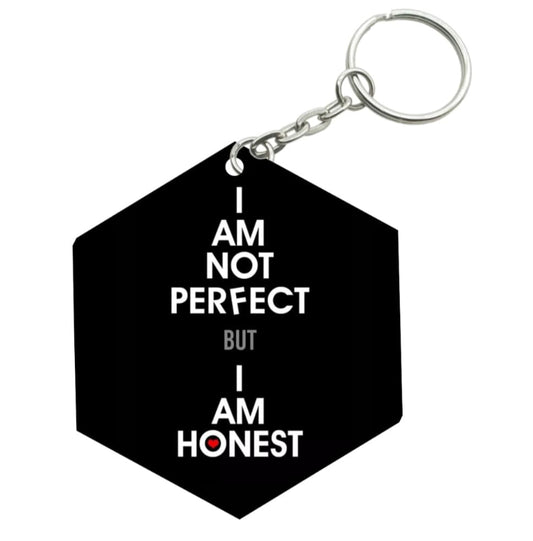 Hexagonal Shape MDF Keychain HS19