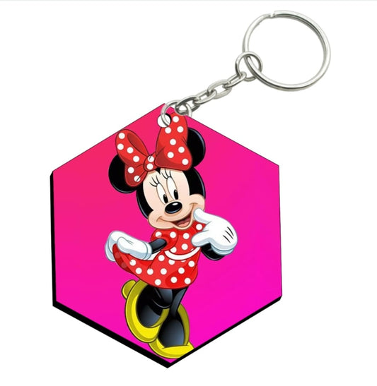 Hexagonal Shape MDF Keychain HS24