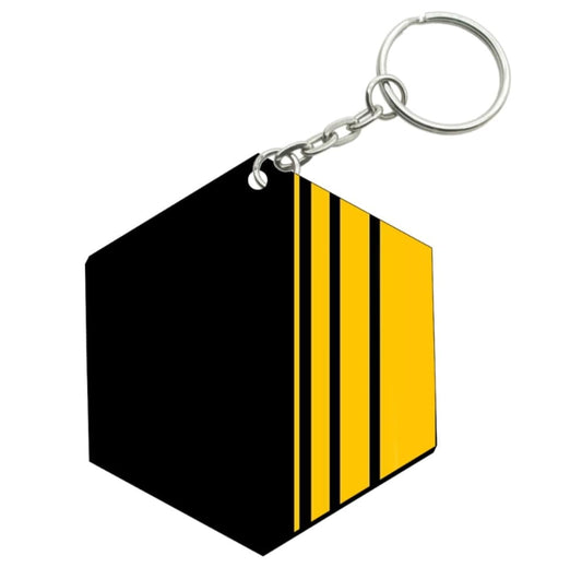 Hexagonal Shape MDF Keychain HS29