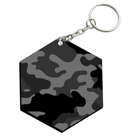 Hexagonal Shape MDF Keychain HS32