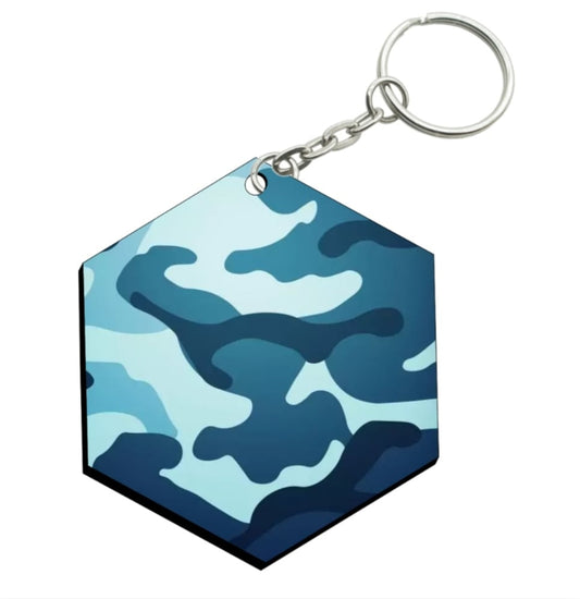 Hexagonal Shape MDF Keychain HS34