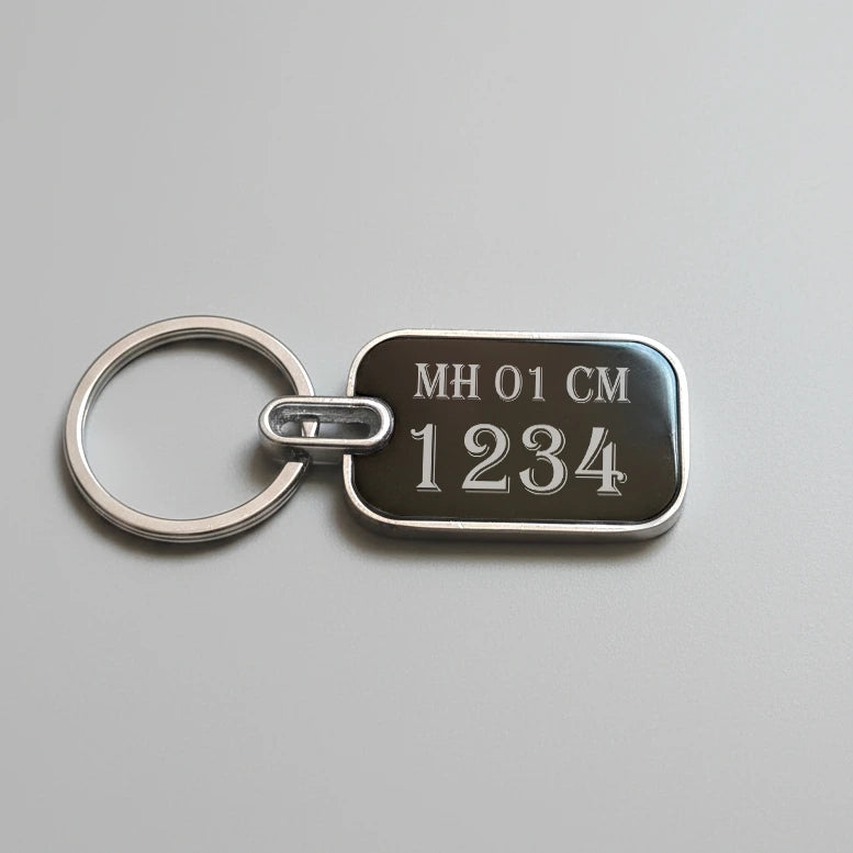 Laser Engraved Metal Name Keychain by Printkida ( 2 Side Engraving )