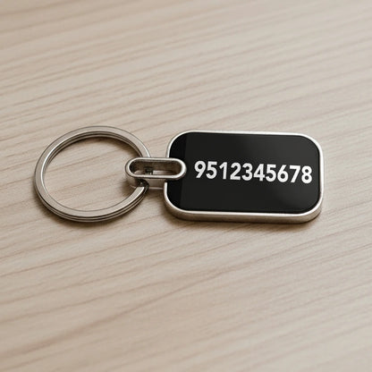 Laser Engraved Metal Name Keychain by Printkida ( 2 Side Engraving )