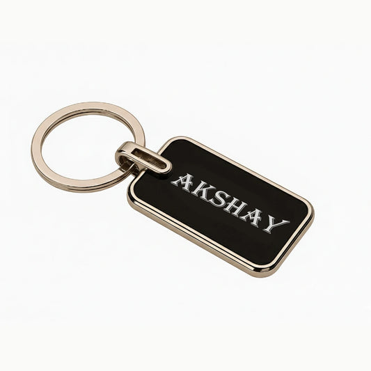 Laser Engraved Metal Name Keychain by Printkida