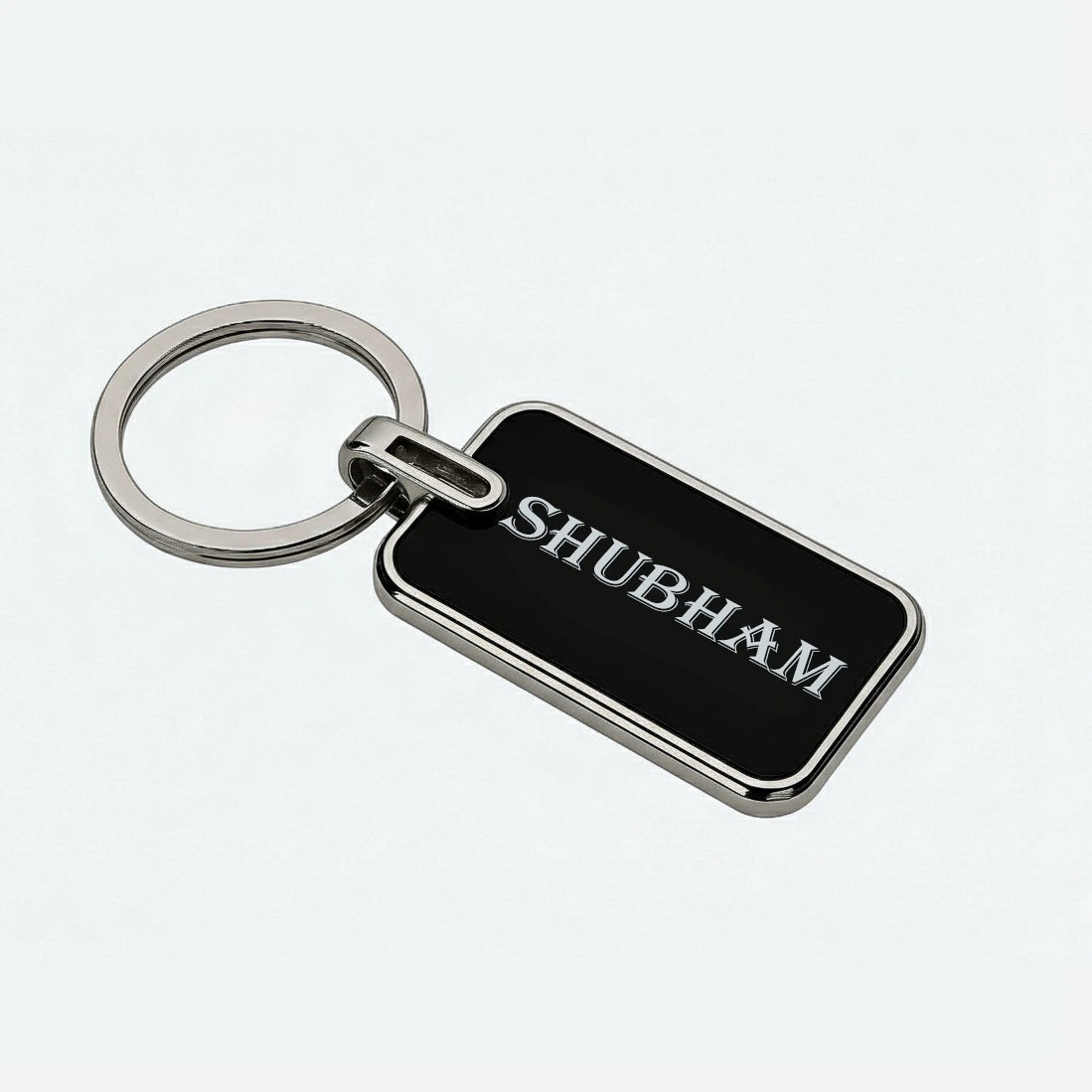 Laser Engraved Metal Name Keychain by Printkida