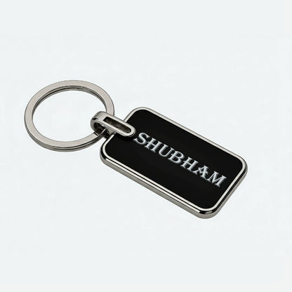 Laser Engraved Metal Name Keychain by Printkida