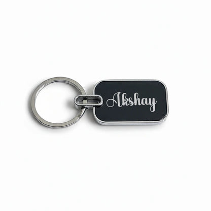 Laser Engraved Metal Name Keychain by Printkida