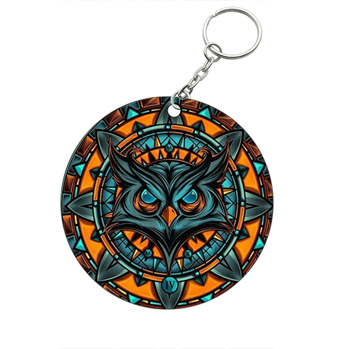 Round Shape MDF Keychain OK11