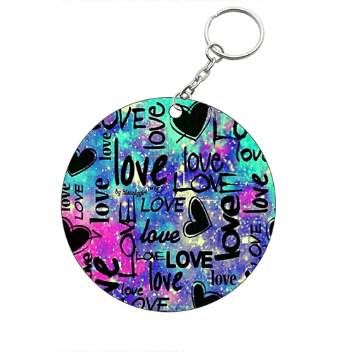 Round Shape MDF Keychain OK13