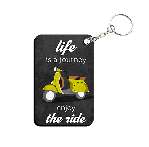 Rectangular Shape MDF Keychain RK54