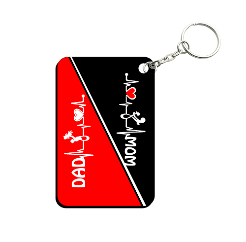 Rectangular Shape MDF Keychain RK78