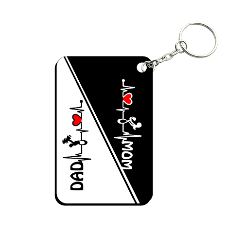 Rectangular Shape MDF Keychain RK79