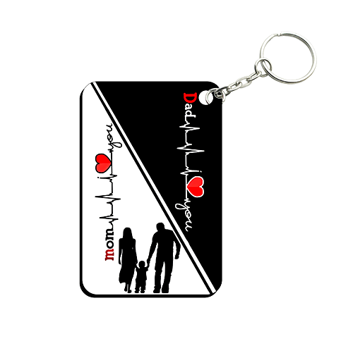 Rectangular Shape MDF Keychain RK81