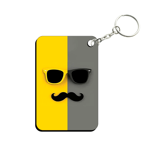 Rectangular Shape MDF Keychain RK84