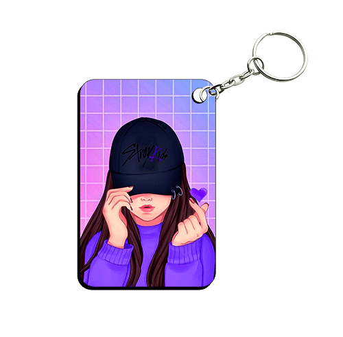 Rectangular Shape MDF Keychain RK98