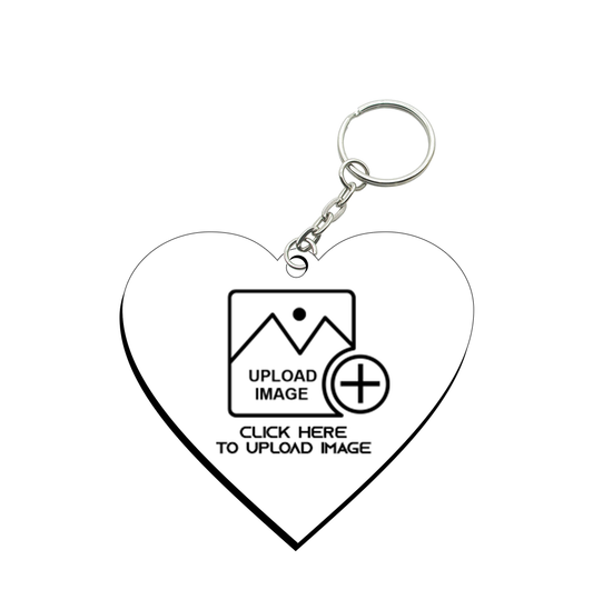 Customized MDF keychain Heart Shape