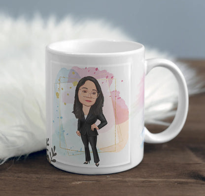 Customised coffee mug with Caricature