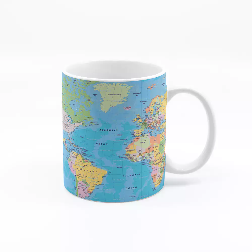 World Map Coffee Mug