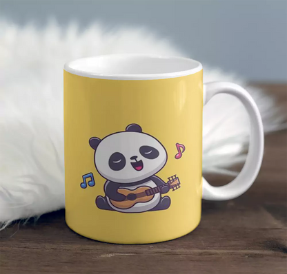 Cute Panda Yellow Coffee Mug