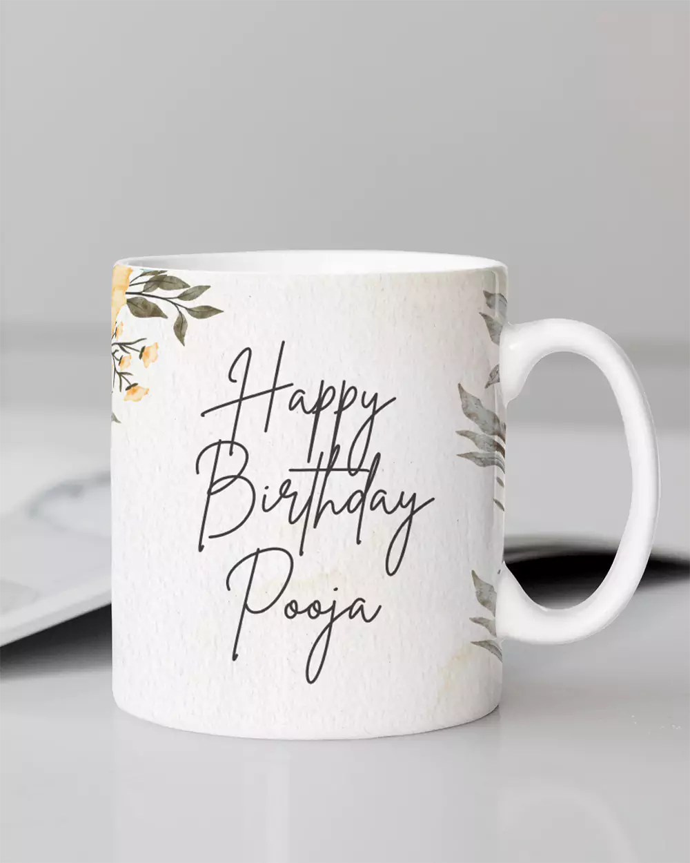 Coffee Mug with Personalised Caricature Design for Birthday